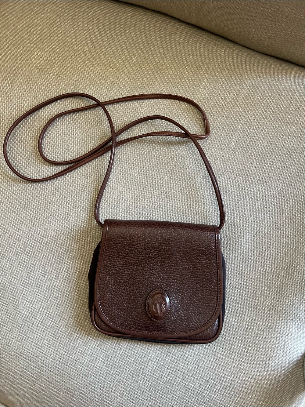 Vintage Mark Cross Brown Leather Crossbody Bag - Classic Structured Style